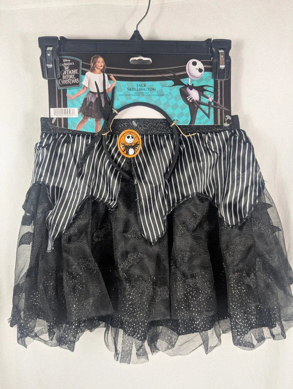 Disney Nightmare Before Christmas Jack Skellington Tutu Skirt Headband Set New